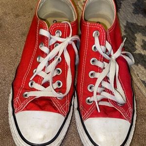 Red low cut converse